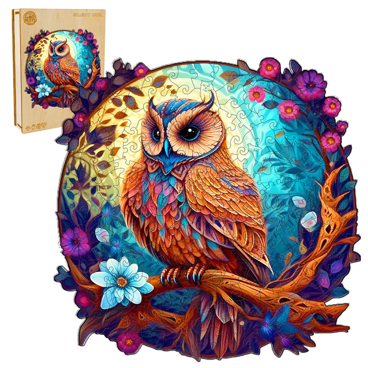 Silent Owl Wooden Jigsaw Puzzle-Woodbests