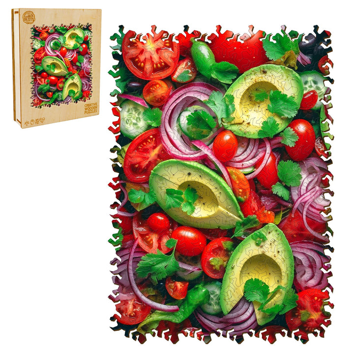 Vegetable Salad Wooden Jigsaw Puzzle-Woodbests