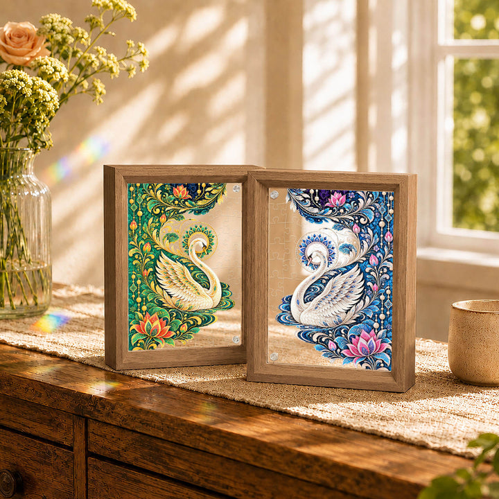 Double-Sided Acrylic Puzzle - Swan Serenity