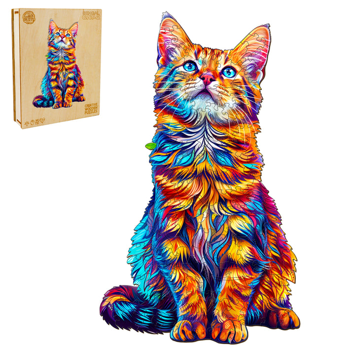 Bengal Cat-2 Wooden Jigsaw Puzzle-Woodbests