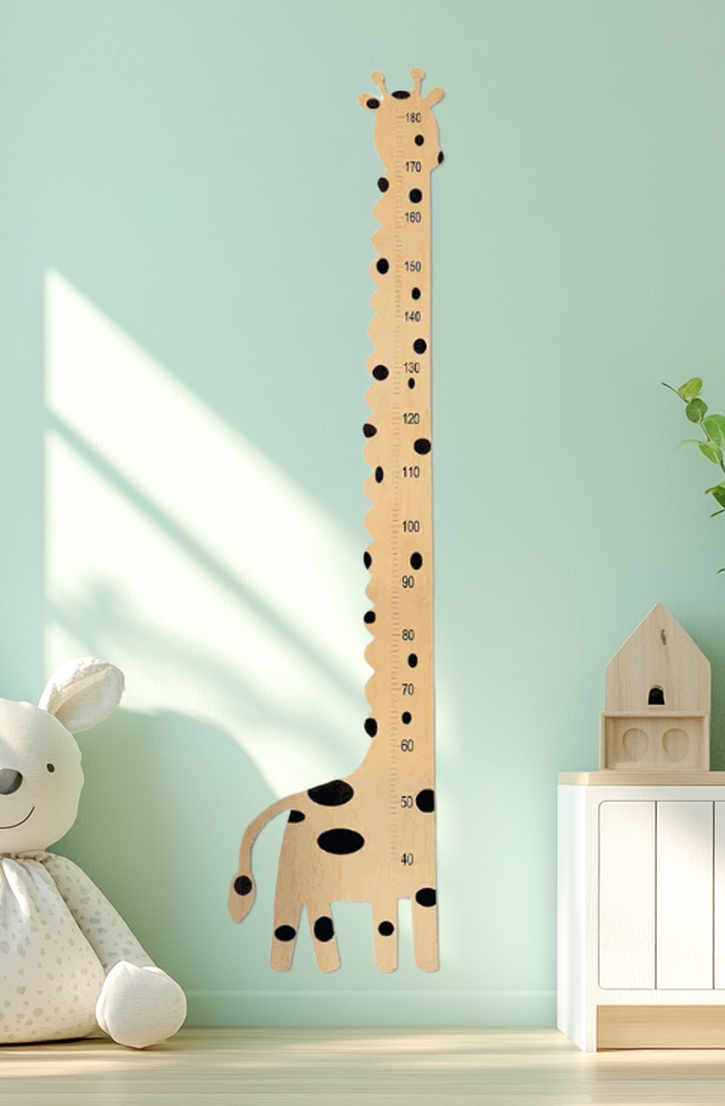 Holz-Giraffe Wachstumstabelle Höhenmaßstab