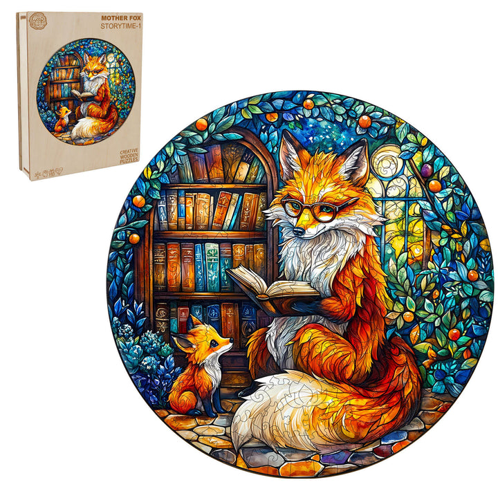 Mother Fox Storytime-1 Wooden Jigsaw Puzzle