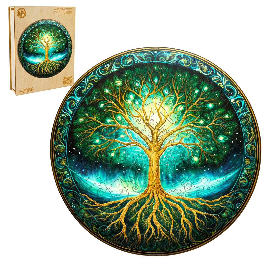 Aurora Tree of Life Wooden Jigsaw Puzzle
