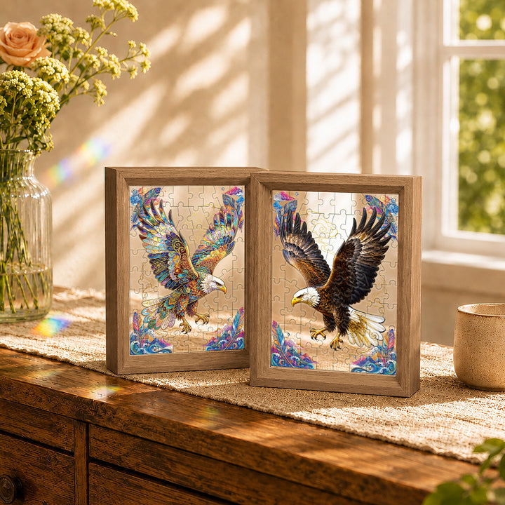 Double Sided Acrylic Jigsaw -Magnificent Eagle