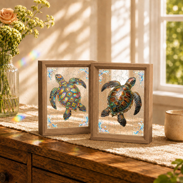 Double Sided Acrylic Jigsaw - Fantasy Turtle