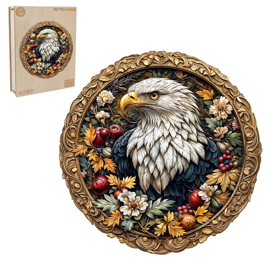 Retro Eagle Wooden Jigsaw Puzzle