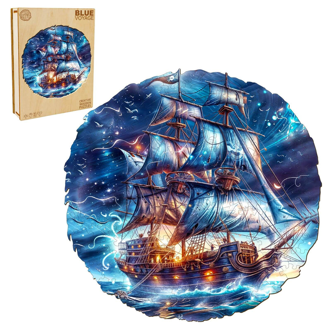 Blue Voyage Wooden Jigsaw Puzzle - Woodbests