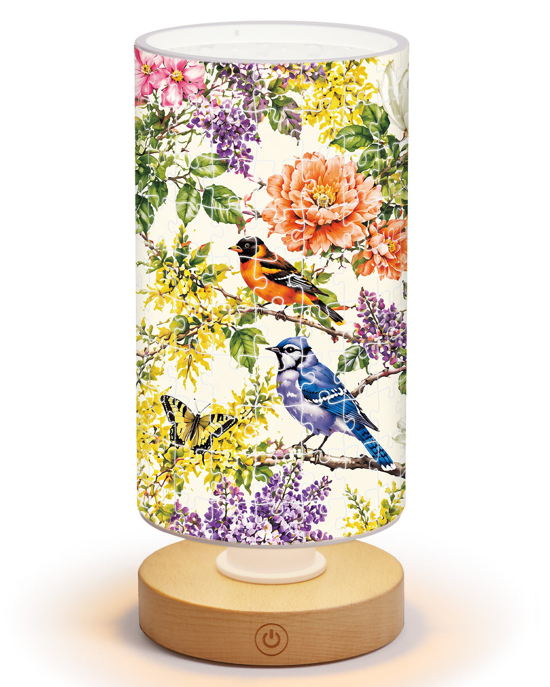 DIY Dimmable Acrylic Puzzle Lamp - Birdsong Blossom Garden