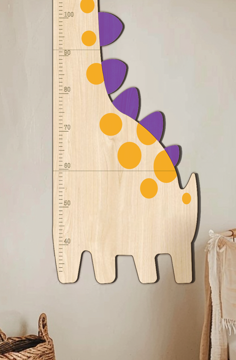 Personalized Wooden Dinosaur Growth Chart Ruler Clearance Sale