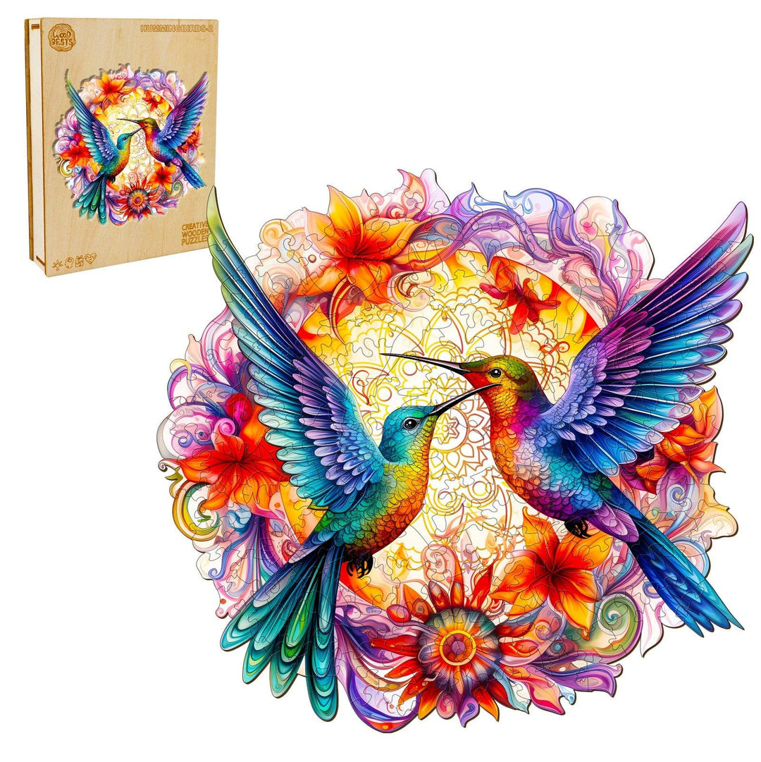 Hummingbirds-2 Wooden Jigsaw Puzzle