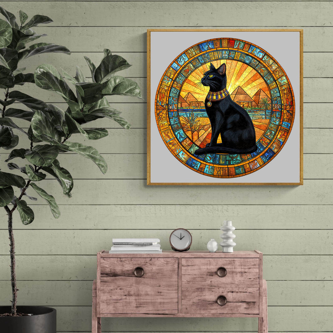 Egyptian Cat Wooden Jigsaw Puzzle