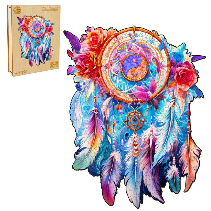 Yin Yang Dream Catcher Wooden Jigsaw Puzzle-Woodbests