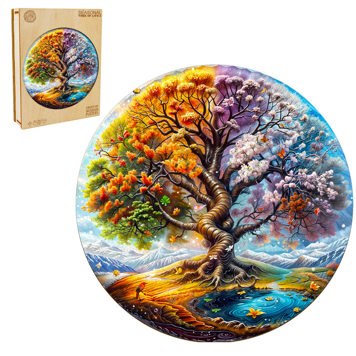 Seasonal Tree of Life-2 Wooden Jigsaw Puzzle