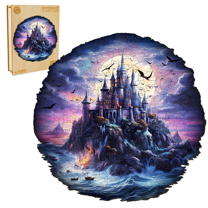 Mysterious Castle Wooden Jigsaw Puzzle-Woodbests