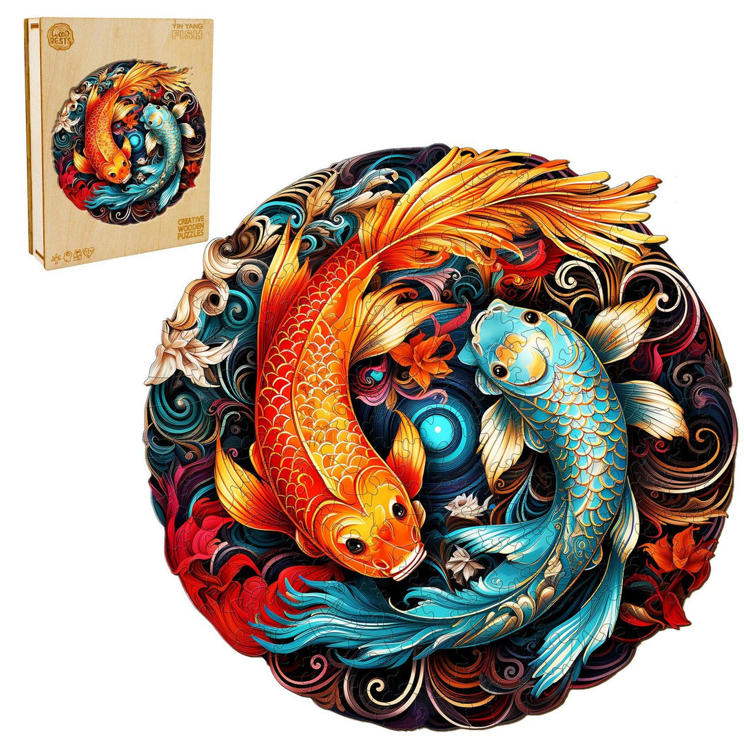 Yin Yang Fish 1 Wooden Jigsaw Puzzle
