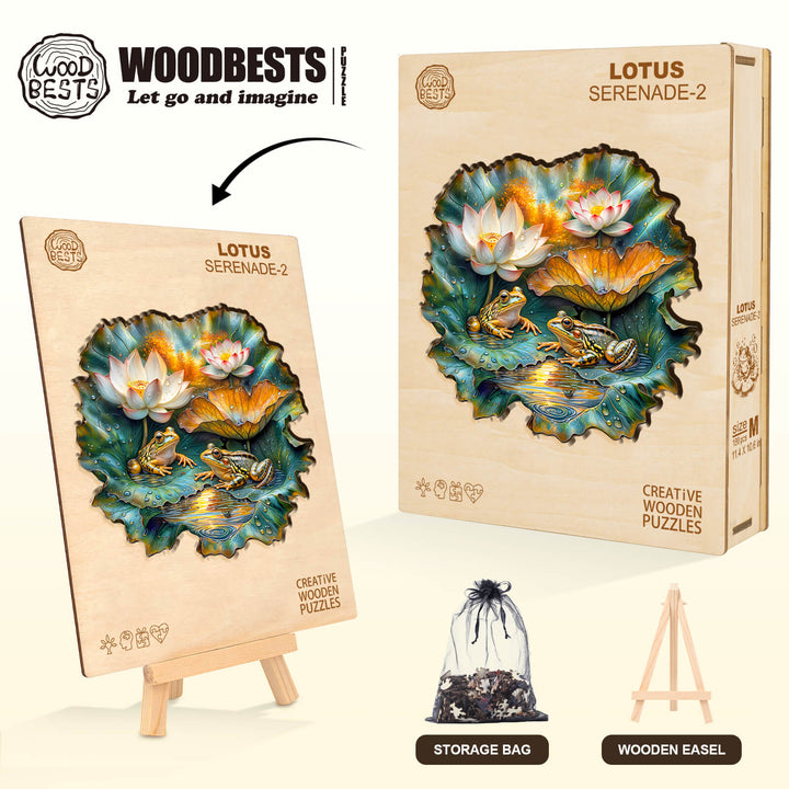 Lotus Serenade-2 Wooden Jigsaw Puzzle