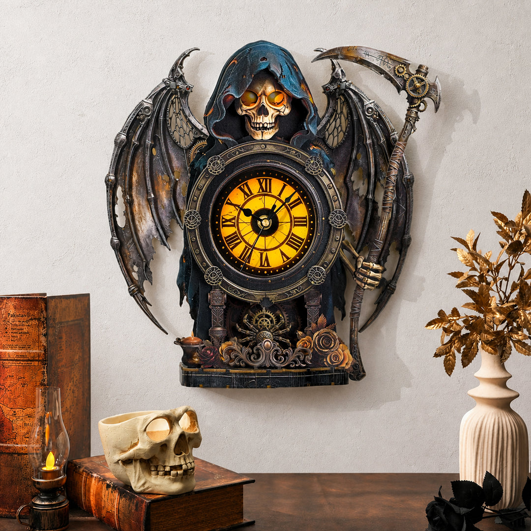 Blauer Drache – Stündlicher Glockenschlag DIY Holz-Uhr, 3D Puzzle-Bastelset