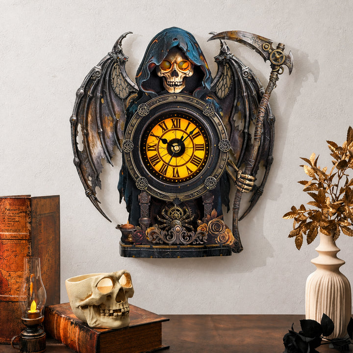 Blauer Drache – Stündlicher Glockenschlag DIY Holz-Uhr, 3D Puzzle-Bastelset