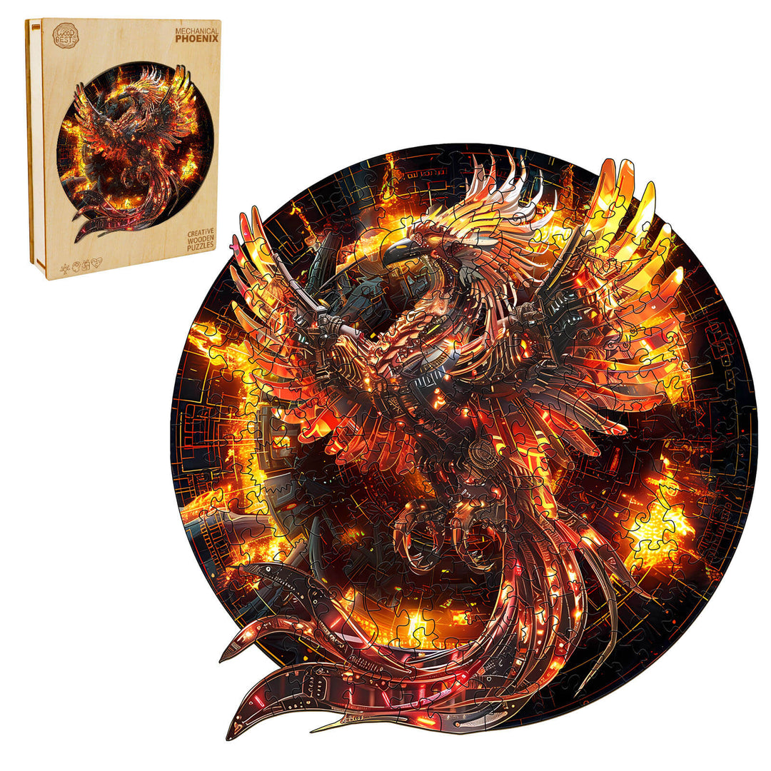 Mechanical Phoenix Wooden Jigsaw Puzzle - Woodbests