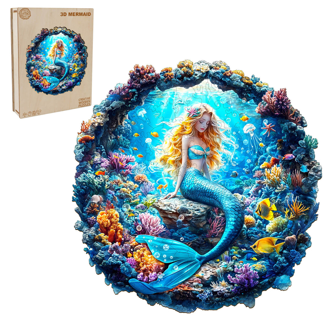 3D Mermaid Wooden Jigsaw Puzzle