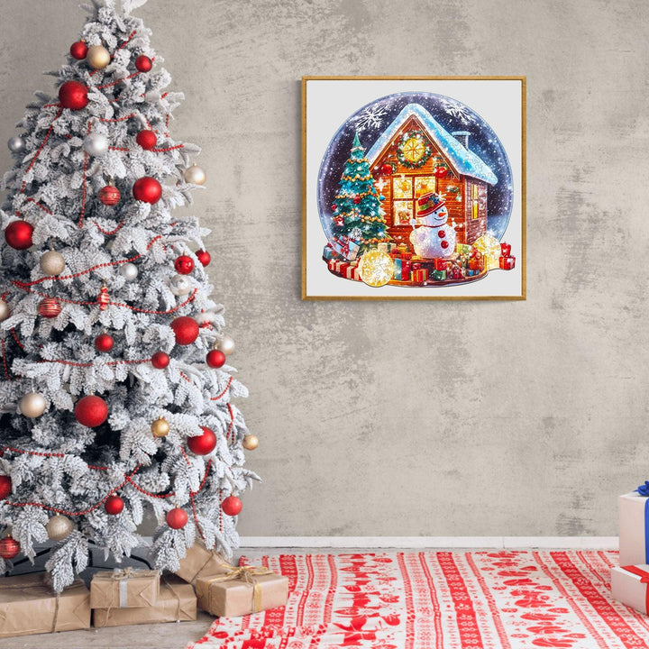 Christmas Cottage Wooden Jigsaw Puzzle