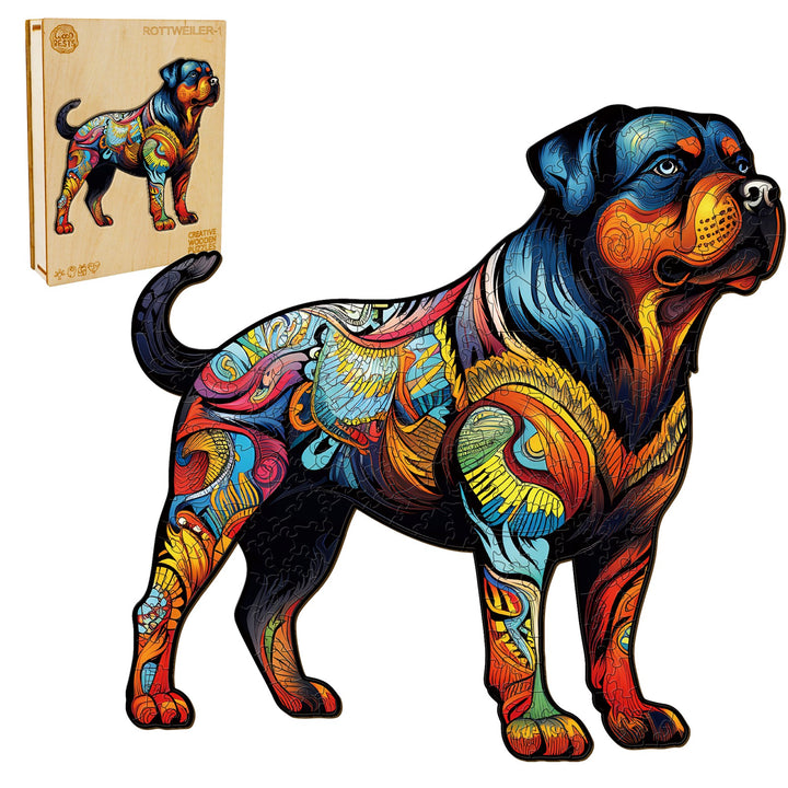 Rottweiler 1 Wooden Jigsaw Puzzle