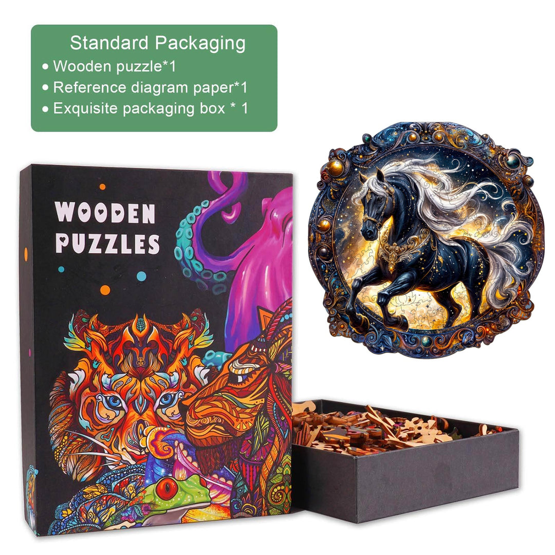 Elegantes Pferd Holzpuzzle