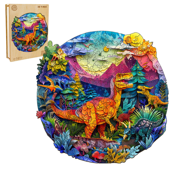 3D T-Rex Wooden Jigsaw Puzzle