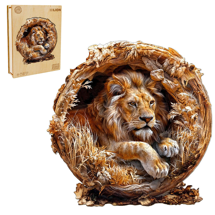 3D Lion Wooden Jigsaw Puzzle