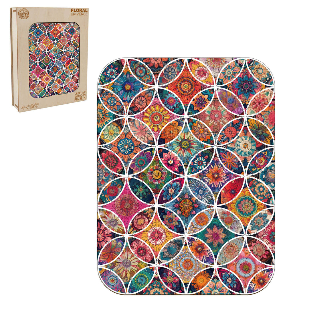 Floral Universe Wooden Jigsaw Puzzle - Woodbests