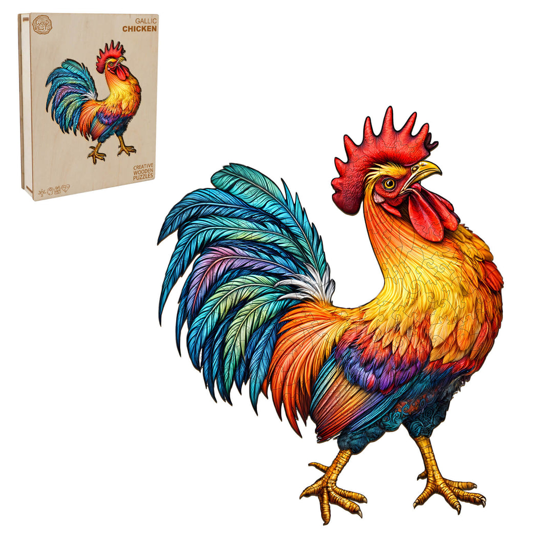 Gallic Chicken Wooden Jigsaw Puzzle