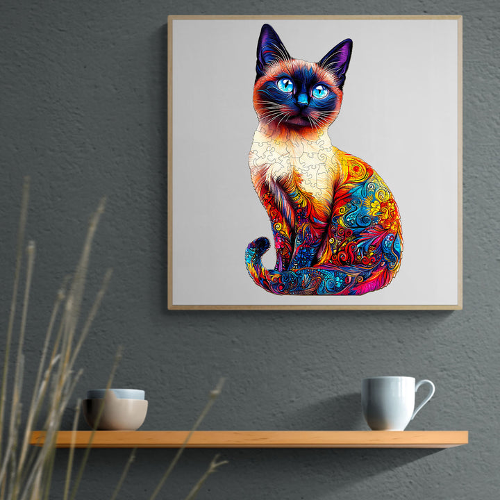 Siamese Cat-1 Wooden Jigsaw Puzzle