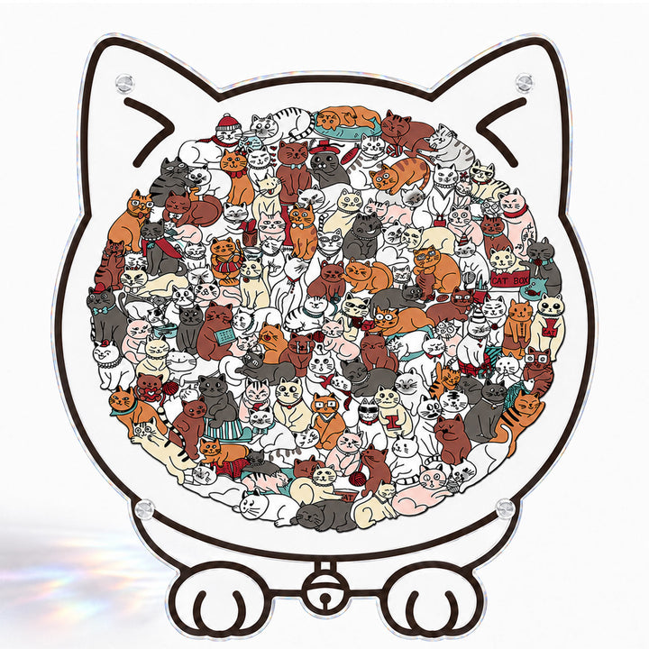 Acrylic Jigsaw Puzzle Suncatcher - Kitten Club