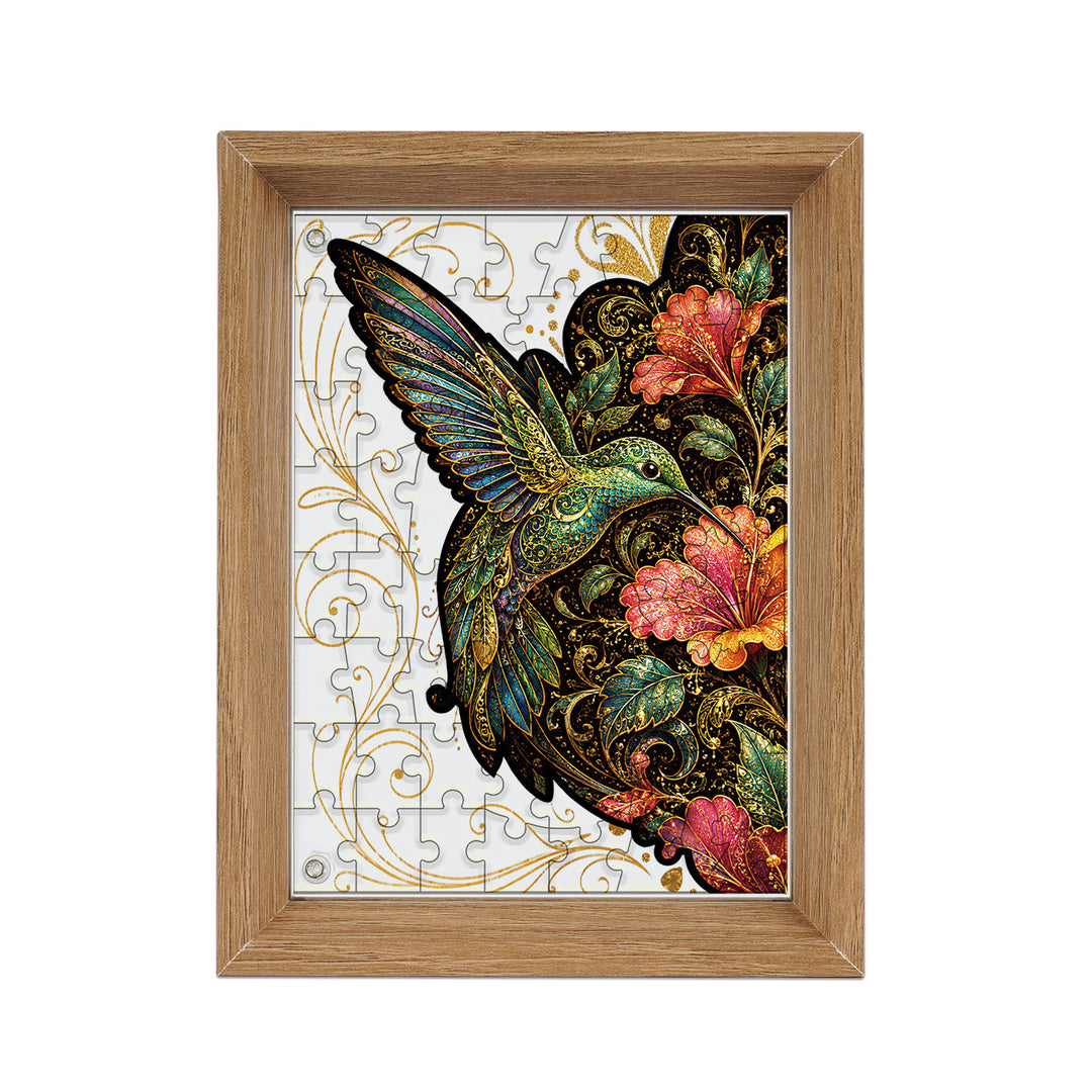 Double Sided Acrylic Jigsaw -Brilliant Hummingbird