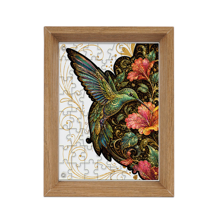 Double Sided Acrylic Jigsaw -Brilliant Hummingbird