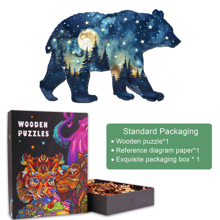 Astral Bear Wooden Jigsaw Puzzle