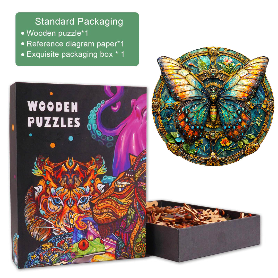 vintage butterfly-2 Wooden Jigsaw Puzzle