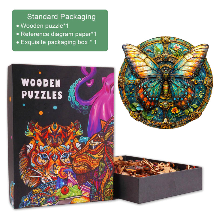 vintage butterfly-2 Wooden Jigsaw Puzzle