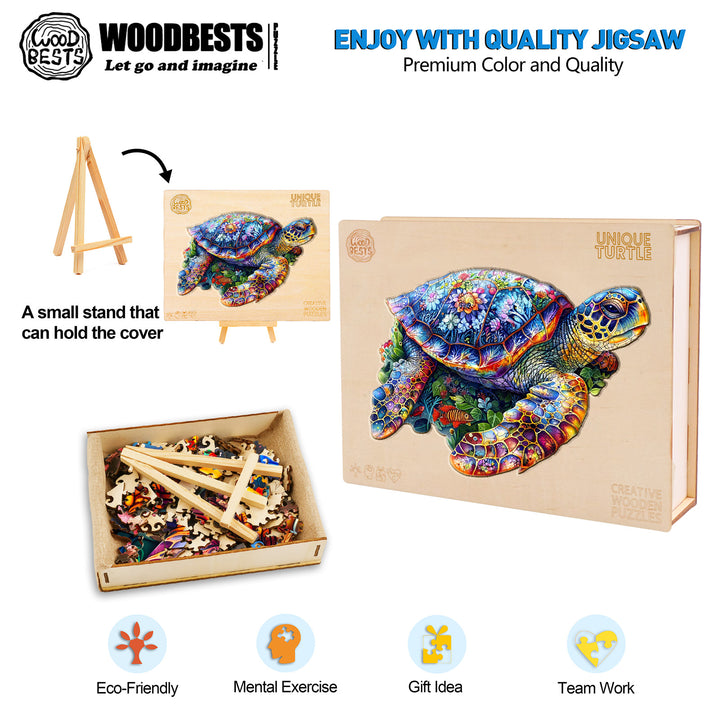 Unique Turtle Wooden Jigsaw Puzzle-Woodbests