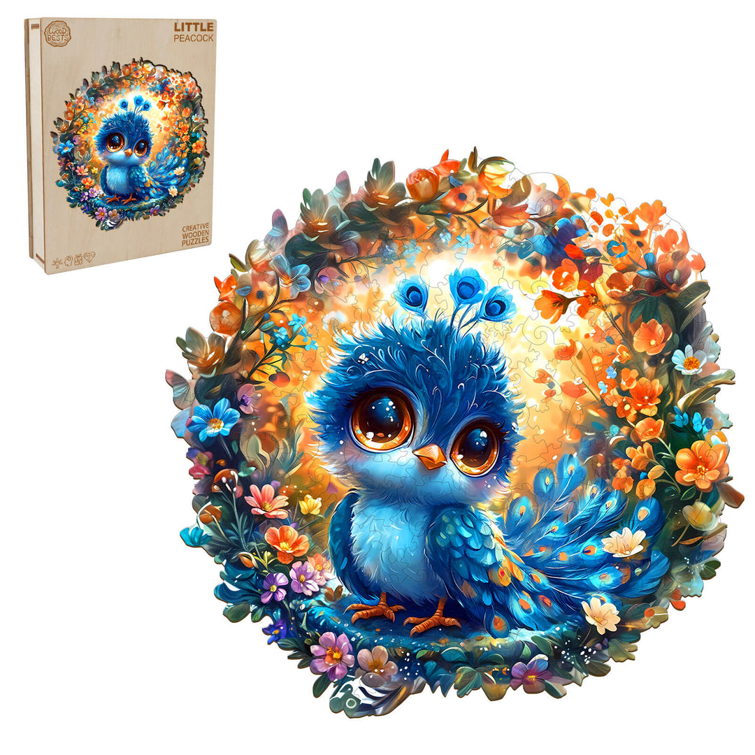 Little Peacock Wooden Jigsaw Puzzle