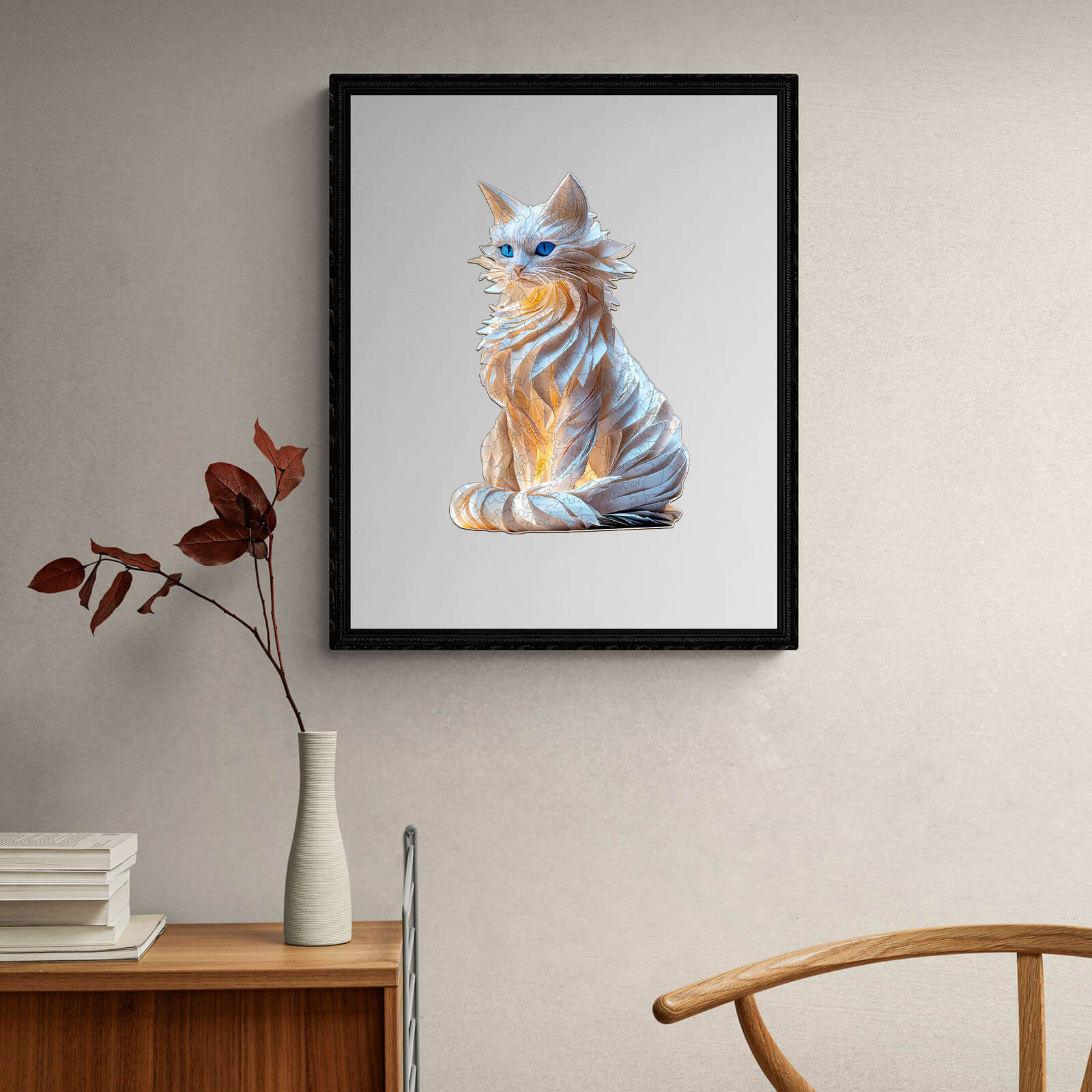 Edles Katzen-Holzpuzzle