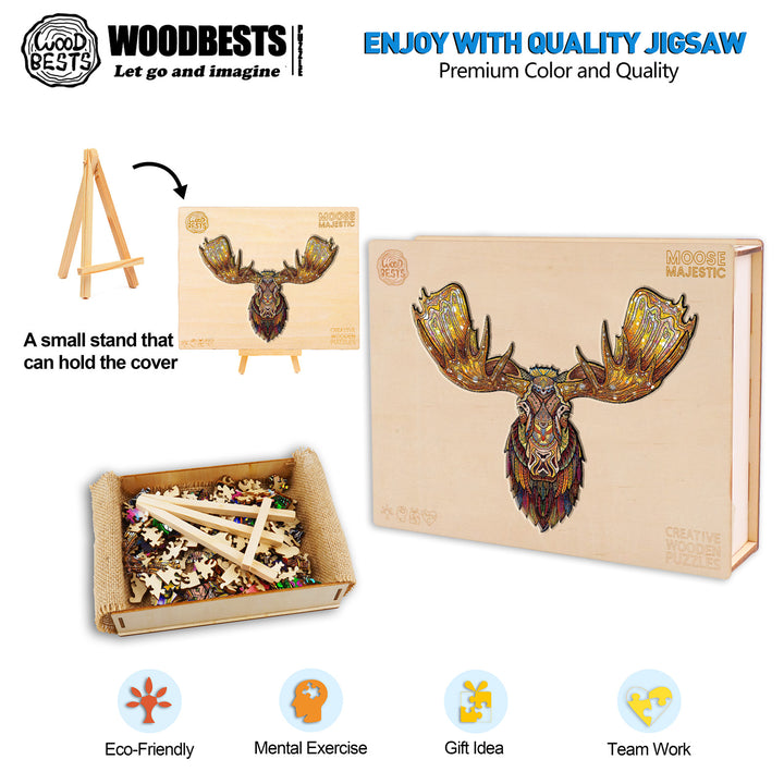 Majestic Moose Wooden Jigsaw Puzzle