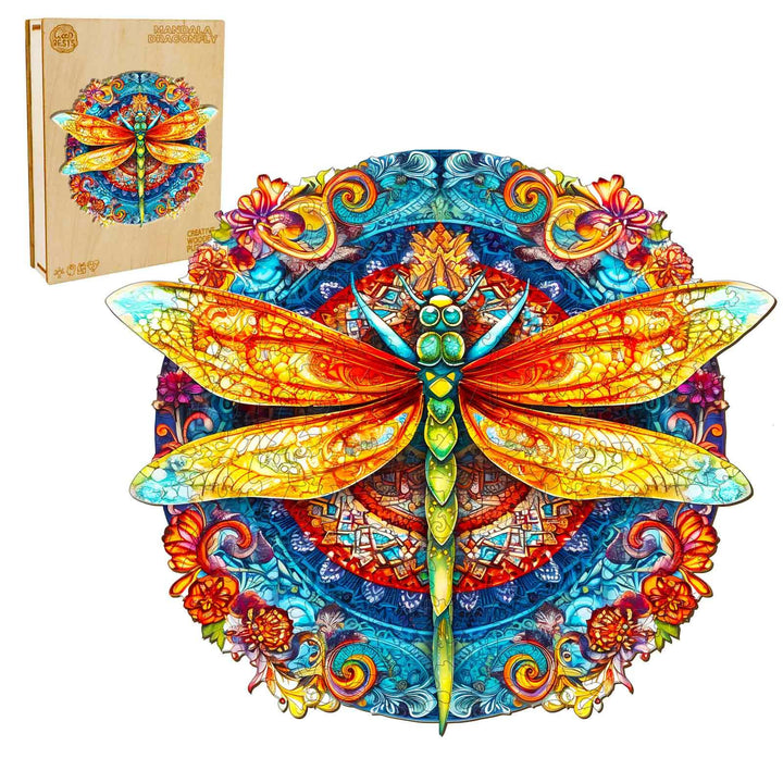 Mandala Dragonfly 1 Wooden Jigsaw Puzzle