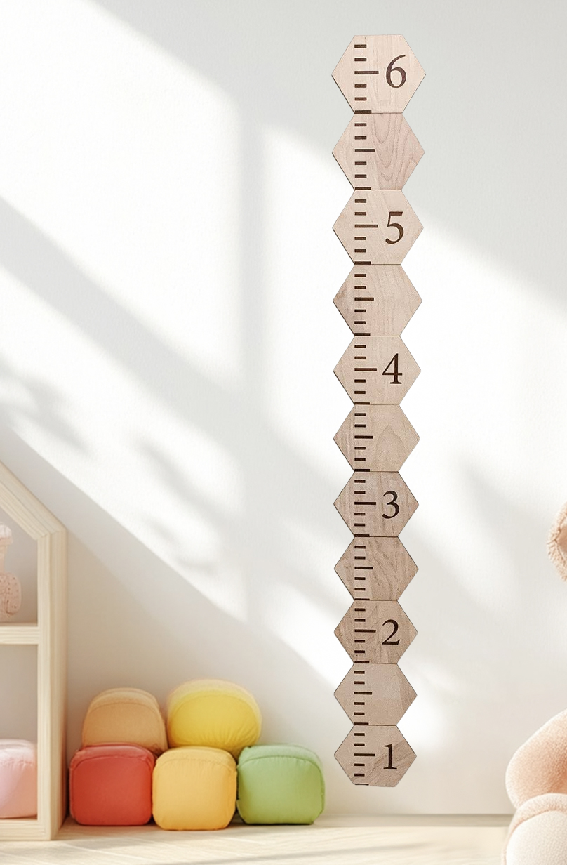 Personalisierte Holz-Hexagon-Puzzles-Wachstumsdiagramm für Kinder