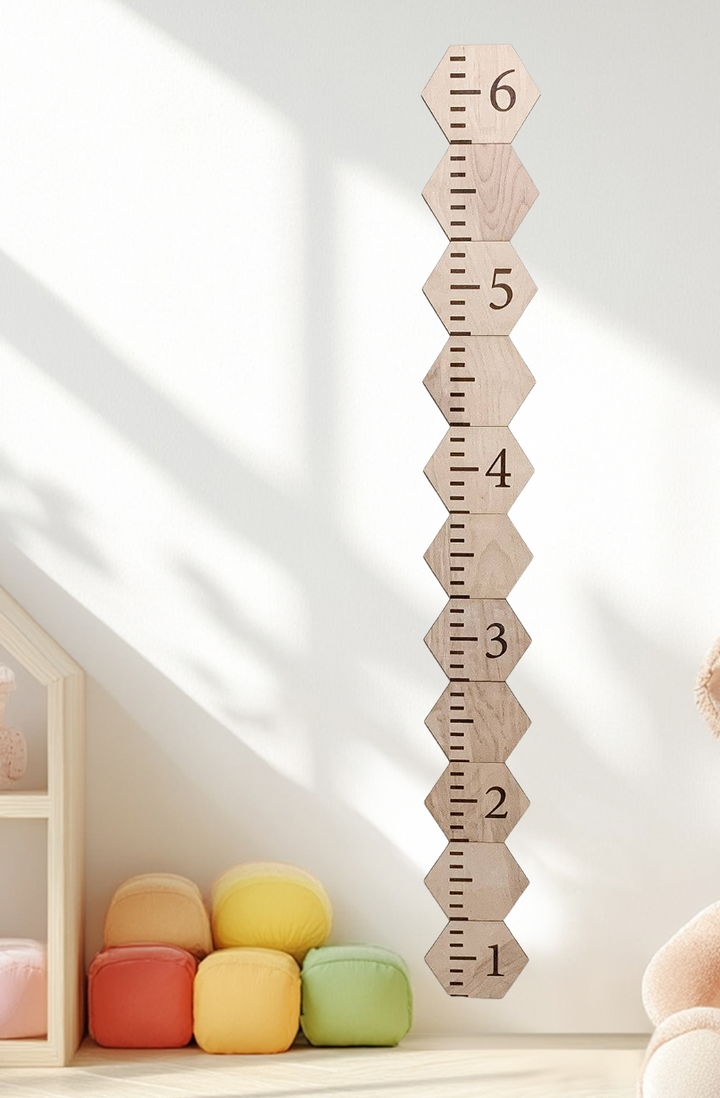 Personalisierte Holz-Hexagon-Puzzles-Wachstumsdiagramm für Kinder