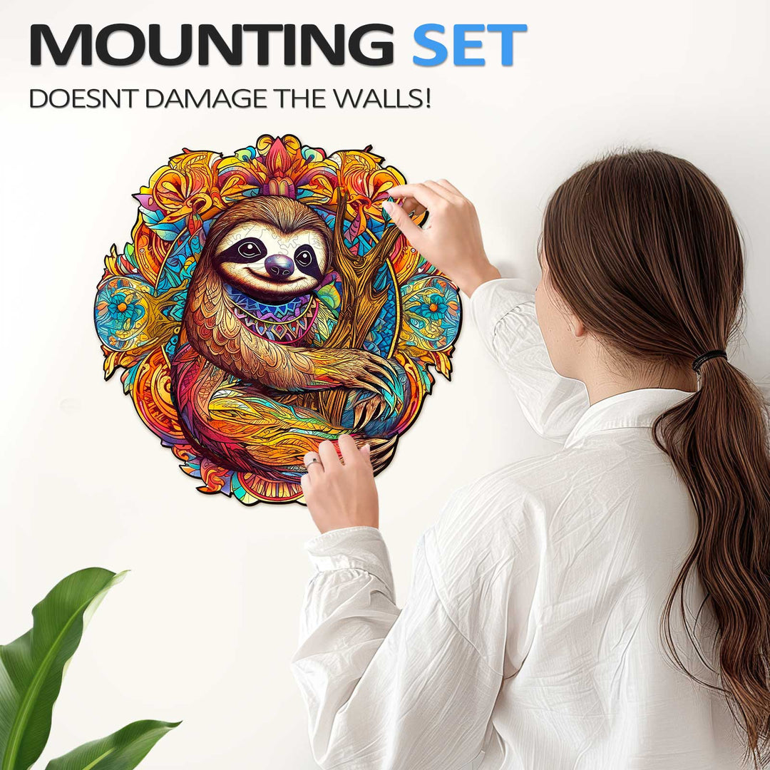 Happy Sloth Wooden Jigsaw Puzzle