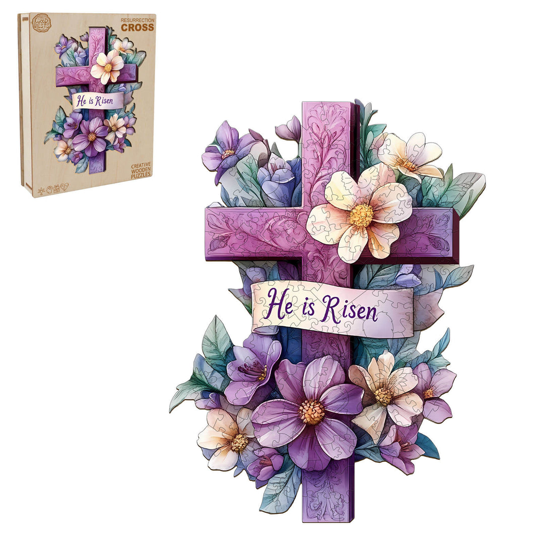 Resurrection Cross Wooden Jigsaw Puzzle