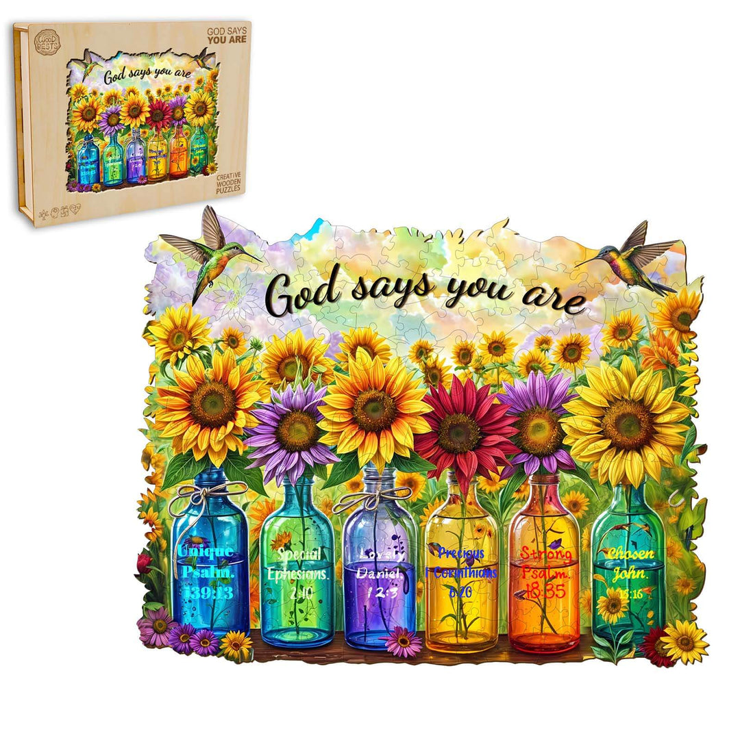 God Says You Are Wooden Jigsaw Puzzle