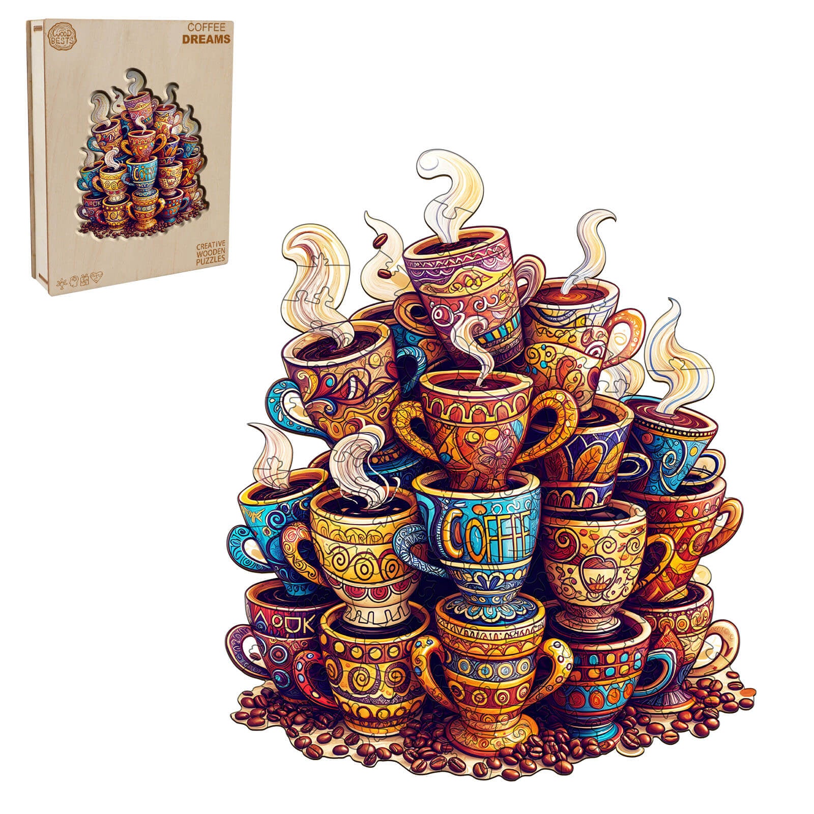 Coffee Dreams  Wooden Jigsaw Puzzle