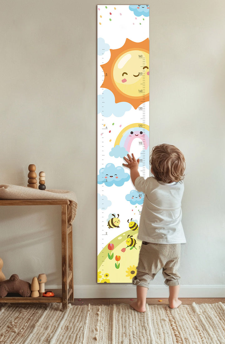 Personalized Wooden Rainbow Growth Chart Height Ruler Clearance Sale